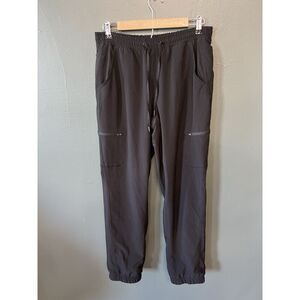 Eddie Bauer Womens Black Nylon Lined Jogger Cargo Pants Size 8
